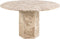HSM Collection-Ronde Eettafel Sofia-ø130x75-Wit-Travertine