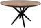 HSM Collection-Ronde Eettafel Zurich-ø120x76-Naturel/Zwart-Acacia/Metaal