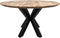 HSM Collection-Ronde Eettafel Zurich-ø120x3,8-Naturel/Zwart-Acacia/Metaal