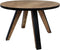 HSM Collection-Ronde Eettafel Milano-120x120x76-Naturel/Zwart-Acacia/Metaal
