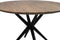 HSM Collection-Ronde Eettafel Zürich-130x130x75-Naturel/Zwart-Acacia/Metaal