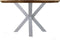 HSM Collection-Ronde Eettafel Fishbone-130x130x76-Naturel/Wit-Eiken/Metaal