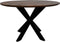 HSM Collection-Ronde Eettafel Mozaiek-120x120x76-Naturel/Zwart-Mango/Metaal