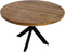 HSM Collection-Ronde Eettafel Melbourne-140x140x76-Naturel/Zwart-Mango/Metaal