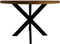 HSM Collection-Ronde Eettafel Melbourne-150x150x76-Naturel/Zwart-Mango/Metaal