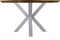 HSM Collection-Ronde Eettafel Fishbone-140x140x76-Naturel/Wit-Eiken/Metaal