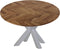 HSM Collection-Ronde Eettafel Fishbone-140x140x76-Naturel/Wit-Eiken/Metaal