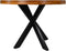 HSM Collection-Ronde Eettafel Melbourne-120x120x76-Bruin/Zwart-Mango/Metaal