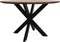 HSM Collection-Ronde Eettafel Mozaiek-120x120x76-Naturel/Zwart-Mango/Metaal