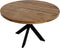 HSM Collection-Ronde Eettafel Melbourne-130x130x76-Naturel/Zwart-Mango/Metaal