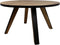 HSM Collection-Ronde Eettafel Milano-120x120x76-Naturel/Zwart-Acacia/Metaal