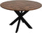 HSM Collection-Ronde Eettafel Mozaiek-120x120x76-Naturel/Zwart-Mango/Metaal
