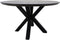HSM Collection-Ronde Eettafel Zurich-1-ø120x76-Zwart-Mango/Metaal
