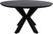 HSM Collection-Ronde Eettafel Zürich-130x130x76-Zwart-Acacia/Metaal