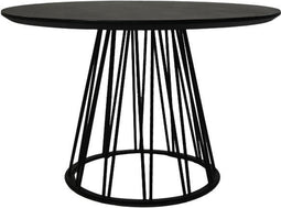 HSM Collection-Ronde Eettafel Zurich-ø120x78-Zwart-Mango/Metaal