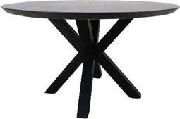 HSM Collection-Ronde Eettafel Zurich-ø140x76-Zwart-Mango/Metaal