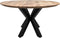 HSM Collection-Ronde Eettafel Zürich -140x140x76-Naturel/Zwart-Acacia/Metaal