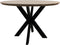 HSM Collection-Ronde Eettafel Zürich -140x140x76-Naturel/Zwart-Acacia/Metaal