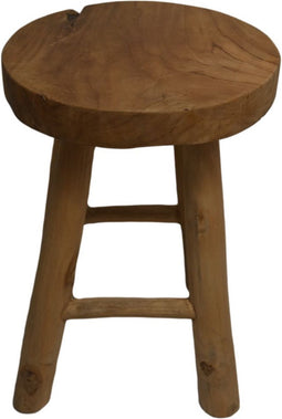 HSM Collection-Ronde Kruk-30x30x42-Naturel-Teak
