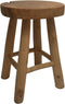 HSM Collection-Ronde Kruk-30x30x42-Naturel-Teak