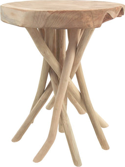 HSM Collection-Ronde Kruk-ø35x45-Naturel-Teak
