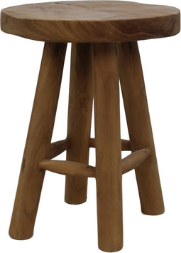 HSM Collection-Ronde Kruk-ø40x50-Naturel-Teak