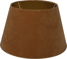 HSM Collection-Ronde Lampenkap Conisch-ø35-ø52x32-Beige/Goud-Stof