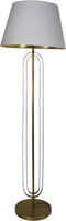 HSM Collection-Ronde Lampenkap Conisch-ø35-ø52x32-Wit/Goud-Katoen