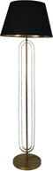HSM Collection-Ronde Lampenkap Conisch-ø35-ø52x32-Zwart/Goud-Katoen