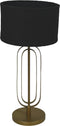 HSM Collection-Ronde Lampenkap-ø32x20-Zwart-Jute