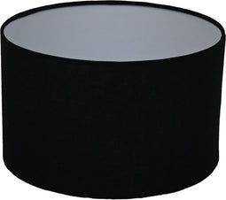 HSM Collection-Ronde Lampenkap-ø32x20-Zwart-Katoen
