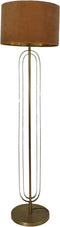 HSM Collection-Ronde Lampenkap-ø42x28-Beige/Goud-Stof