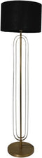 HSM Collection-Ronde Lampenkap-ø42x28-Zwart-Jute