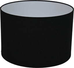 HSM Collection-Ronde Lampenkap-ø42x28-Zwart-Katoen