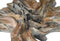 HSM Collection-Ronde Salontafel Flower Met Glas-100x100x44-Naturel-Teak