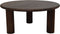HSM Collection-Ronde Salontafel Pillar-80x80x35-Bruin-Mango