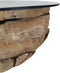 HSM Collection-Ronde Salontafel Root-ø80x45 (glas ø90)-Bruin-Teak/Glas