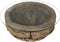 HSM Collection-Ronde Salontafel Root-ø80x45 (glas ø90)-Bruin-Teak/Glas