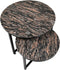 HSM Collection Ronde Salontafel Set van 2 - ø60x45/ø45x34 - Bruin/zwart - Marmer