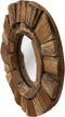 HSM Collection-Ronde Spiegel-40X40X4-Naturel-Teak