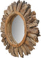 HSM Collection-Ronde Spiegel Sun-108x5x108-Naturel-Teak
