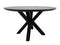HSM Collection-Round Dining Table Zurich-80x80x76-Black-Acacia/Metal