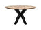 HSM Collection-Round Dining Table Zurich-80x80x76-Natural/Black-Acacia/Metal