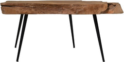 HSM Collection Salontafel 80x50x43cm Naturel Teak/Metaal