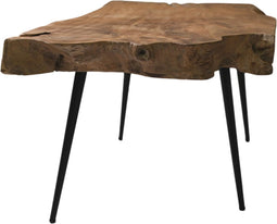 HSM Collection Salontafel 80x50x53cm Naturel Teak/Metaal