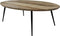 HSM Collection Salontafel Bern Ovaal 130cm Naturel/Zwart Mangohout/Metaal