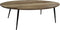 HSM Collection Salontafel Bern Ovaal 130cm Naturel/Zwart Mangohout/Metaal