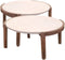 HSM Collection-Salontafel Coffees-80x80x35-Naturel/Creme-Teak/Cement