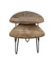 HSM Collection Salontafel Dexter - ø60 cm - mangohout/ijzer - set van 2
