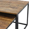 HSM Collection Salontafel Edgar - 60x60 cm - rustiek mangohout/ijzer - set van 2